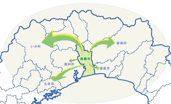 美峯登産業株式会社の配達範囲MAP